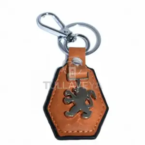 LLAVERO EN CUERO PARA AUTO PEUGEOT