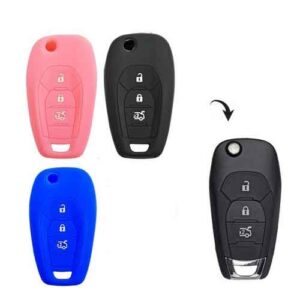 Funda Silicona para  llave tipo navaja new de Chevrolet Onix Tracker Cavalier 2015+ 3BNT
